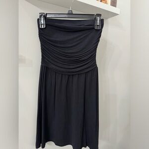 Black strapless dress